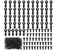 100 Pairs Frame Picture Turn Button Fasteners Set, Picture Frame Hardware Backing Clips Black Photo Frames Backing Hardware for Photos Pictures and Drawing Crafts Posters