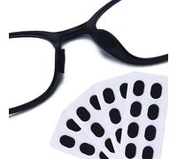 100 Pairs High Viscosity Acetate Nose Pads, Soft EVA Material No Clip Nose Pads for Adults and Kids, Glasses Accessories by Dhoptical (Black, Thickness 1.5mm)