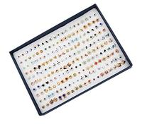 100 Pairs Mini Cartoon Cute Design Earrings Ear Stud Set Assorted Bulk