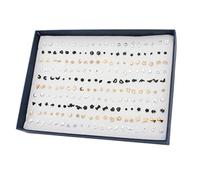 100 Pairs Mini Cartoon Cute Design Mixed Earrings Ear Stud Set Assorted Bulk
