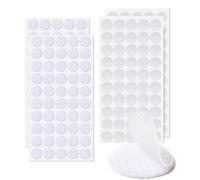 100 Pairs Self-Adhesive Hook and Loop Dots, 20 mm Self Adhesive Sticky Hook and Loop Fastener, Double-Sided Sticky Dots for Crafts on Paper, Plastic, Glass, Metal (White)
