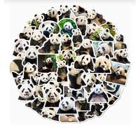 100 Panda Realistic Stickers, The Pattern is Clear and Non-Fading, The Viscosity is Firm and Beautiful, Suitable for Decorating Mobile Phone Cases, Water Cups, Bicycles, Etc.