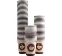 100 Paper Cups - Disposable Paper Cups for Hot and Cold Drinks | Eco Freindly Drinking Coffee Cups Disposable | 8oz - 236ml