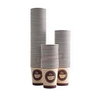 100 Paper Cups - Disposable Paper Cups for Hot and Cold Drinks | Eco Freindly Drinking Coffee Cups Disposable | 8oz - 236ml