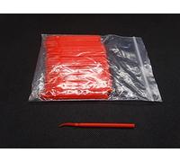 100 pc Dental Wedge Long Handle Poly Wedges Plastic Endodontics Interdental L/M/S Dental Lab Materials (L 81 * 2.7mm, Orange)