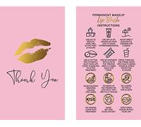 100 Pck PMU Aftercare Cards - Microblading Card - PMU Aftecare Supplies - Purple