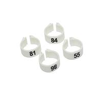 100 Pcs 1-100 Numbered Poultry Product Inner Diameter 12mm/14mm Digital Bird Foot Ring Pigeon, White