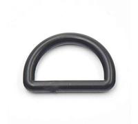 100 PCS 1" 25mm Plastic D Dee Rings for Webbing Belt Buckles Bag ribbon Black