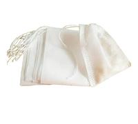 100 Pcs 10 x 15cm Empty Tea Filter Infuser Bags Spice Coffee Bags Small Strainer Bags Muslin Bags with Drawstring Home Kitchen Supplies