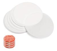 100 Pcs 10cm Round Hamburger Paper Sheets,Greaseproof Non Stick Burger Paper,Burger Press Wax Discs Papers,Food-Grade Hamburger Patty Separating Papers,for Meat Beef Cake Bakin Cookies
