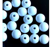 100 pcs 10mm Round Acrylic Beads (White)