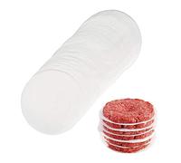 100 Pcs 11 cm Burger Greaseproof Paper, Non-Stick Hamburger Patty Parchment, Wax-Paper Sheets for Perfect Burgers
