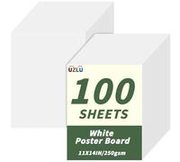 100 Pcs 11 x 14 In Poster Board White Poster Board Paper Bulk 250 GSM Thickness Vision Boards Smart PosterBoard for Drawing School Arts Craft Projects Presentations Scrapbooking Blank Graphic Display