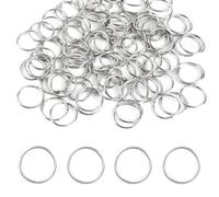 100 PCS 12mm Stainless Steel Open Jump Rings Metal Split Rings Super Strong Open Jump Rings Connectors for Choker Necklaces Bracelet Chain Maille Jewellery Making