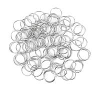 100 PCS 12mm Stainless Steel Open Jump Rings, Super Strong Split Ring Connectors for Jewelry Making, Choker Necklaces, Bracelets and Chain Maille Crafts