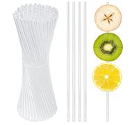 100 Pcs 15.2cm Transparent Acrylic Lollipop Sticks, Cake Pop Sticks, Reusable Candy Apple Sticks for Baking, Dessert, Party Decor, Lolly Sticks for Food
