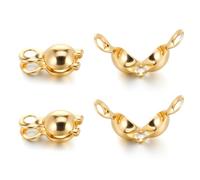 100 Pcs 18K Gold Copper Crimp Beads Cover for Jewelry Making, 4mm 18K Gold Crimp Beads to Secure Jewelry Strings, Clamshell Fold-Over Golden Crimps Bead Cover for DIY Bracelets Necklaces Earring