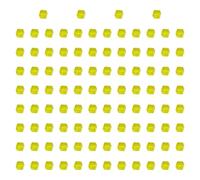 100 Pcs 1cm Blank Acrylic Dice, Sensory Training Educational Toys, Building Blocks for Houses, Creativity, Preschool, yellow
