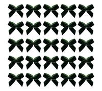 100 Pcs 2.5 cm Mini Christmas Velvet Bows Small Craft Ribbon Bows Bowknots Handmade Sewing Bow Holiday Decorative Bow Embellishments Xmas Twist Tie Bows Gift Decorating Accessories for Wedding Green