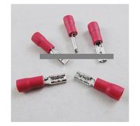 100 Pcs 2.8mm Red Female Electrical Connector Insulated Crimp Terminal Spade