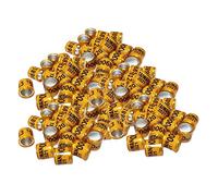 100 Pcs 2021 Aluminium Bird Dove Racing Pigeon Leg Rings Bands Orange