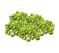 100 Pcs 2021 Aluminium Bird Dove Racing Pigeon Leg Rings Bands Yellow