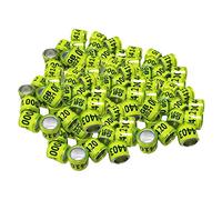100 Pcs 2021 Aluminium Bird Dove Racing Pigeon Leg Rings Bands Yellow