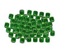 100 Pcs 2022 Aluminium Dove Racing Pigeon Foot Rings Bands 8mm Grass Green