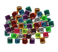 100 Pcs 2022 Aluminium Dove Racing Pigeon Foot Rings Bands 8mm Mix