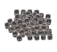 100 Pcs 2022 Aluminium Dove Racing Pigeon Foot Rings Bands 8mm White