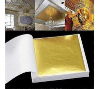 100 Pcs 24K Pure Gold Leaf Sheets - Perfect for Gourmet Cuisine Decoration, Crafting & Anti-Aging Luxury Facial Skincare