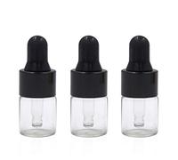 100 Pcs 2ml Clear Glass Dropper Bottles Refillable Empty Sample Vial Eye Dropper with Pipette Essential Oil Perfume Storage Containers For Aromatherapy Eye Dropper Cosmetics
