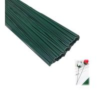 100 Pcs 2mm Green Florist Wire Stems, 30cm Plastic Coated Bouquet Wire for Flower Arranging, Wreath Making, DIY Crafts and Floristry