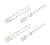 100 pcs 2x3x4 Red LED Diode Lights 234 (Square Clear Transparent DC 2V 20mA) Bright Lighting Bulb Lamps Electronics Components Indicator Light Emitting Diodes