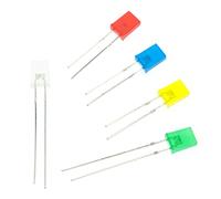 100 pcs 2x3x4 White LED Diode Lights 234 (Square Clear Transparent DC 3V 20mA) Bright Lighting Bulb Lamps Electronics Components Indicator Light Emitting Diodes (B:5 Colors X 20pcs = 100pcs)