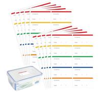 100 Pcs 3 * 6CM Freezer Food Labels Stickers Storage,Freezer Labels Easy Peel Off,White Removeable Kitchen Label for Containers,for Home and Restaurant Organization