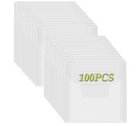 100 Pcs 3.9x3.9inch Stamp & Die Storage Pockets Resealable Clear Plastic Seal Bags Storagefor Cutting Dies Stamp Crafts for DIY Scrapbooking Paper Card Craft Cutting Dies Storage