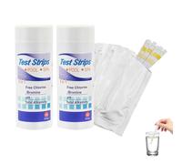 100 Pcs 3 in 1 Hot Tub Test Strips, Pool and Spa Test Strips, Measures pH Total Alkalinity Free Chlorine & Bromine, Accurate Pool Water Testing Kit for Hot Tubs, Swimming Pools, and Spa Maintenance