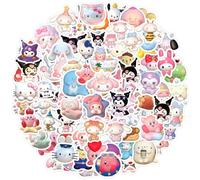100 PCS 3D Stickers for Children Cute Kawaii Stickers Vinyl Waterproof Aesthetically for Skateboard Guitar Laptops Scrapbook Phones Bike Suitcase for Teenagers Boys Girls Adults