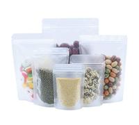 100 Pcs 4.3x7.1 inch Resealable Stand Up Bags Matte Clear Zipper Lock Heat Seal Pouches with Tear Notch for Zip Food Storage Lock Packing