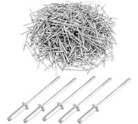 100 Pcs 4.8 X 16mm Blind Rivets, Pop Rivets, Shutter Rivet with Rounded Heads, for Metal, Wood, Plastic