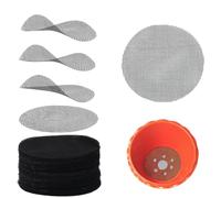 100 Pcs 4 Inch Large Size Flower Pot Hole Mesh Pad, Plant Pot Drainage Hole Screens, Bonsai Pots Bottom Grid Mat Mesh, Drainage Netting Potting Mat, Garden Drainage Mesh Prevent Soil Loss (Round)