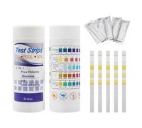 100 Pcs 5 in 1 Hot Tub Testing Strips, Water Quality Test Strips for Hot Tubs Swimming Pools & Spas, Accurate pH, Chlorine, Bromine, Total Alkalinity & Hardness Detection, Quick & Easy to Use
