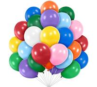 100 Pcs 5 inch Multicolor Rainbow Balloons multicoloured balloons Mini Latex Balloon Small Colourful Ballons for Birthday Wedding Engagement Anniversary Festival Party Decorations (Random Color)