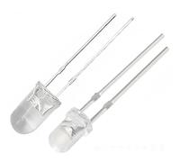 100 pcs 5mm Orange Blinking LED Diode 1.5Hz Flashing Clear Round Transparent DC 3V 20mA Bright Lighting Bulb Lamps Electronics Components Indicator Light Emitting Diodes