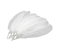 100 PCS 6-8 Inch Natural White Goose Feathers DIY Craft Supplies for Wedding Decor Dream Catchers Floral Arrangements Costume Accessories Fashion Embellishments