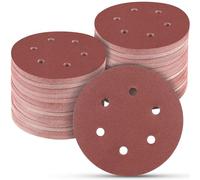 100 PCS 6 Inch Sanding Discs 100 Grit, 6 Hole Hook and Loop Sandpaper, Round Orbital Sand Paper Discs for Sander