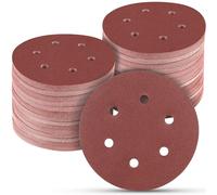 100 PCS 6 Inch Sanding Discs 120 Grit, 6 Hole Hook and Loop Sandpaper, Round Orbital Sand Paper Discs for Sander