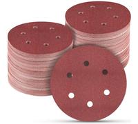 100 PCS 6 Inch Sanding Discs 220 Grit, 6 Hole Hook and Loop Sandpaper, Round Orbital Sand Paper Discs for Sander