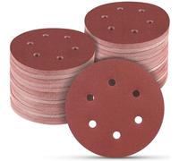 100 PCS 6 Inch Sanding Discs 240 Grit, 6 Hole Hook and Loop Sandpaper, Round Orbital Sand Paper Discs for Sander